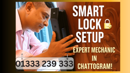 Smart door Lock installation in Chattogram call us
